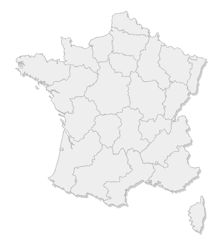 Carte des rock-acrobatique de France